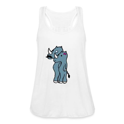 Rhino family - Women's Flowy Tank Top by Bella