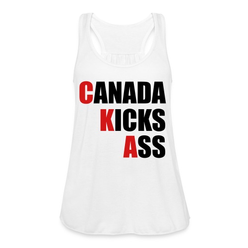 Canada Kicks Ass Vertical - Women's Flowy Tank Top by Bella