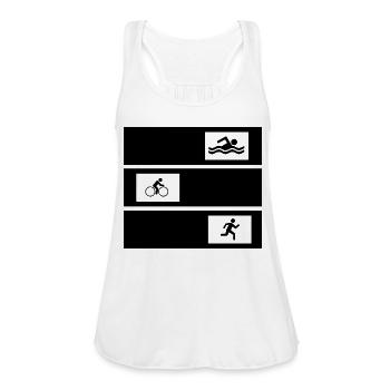 Triathlon - Women's Flowy Tank Top by Bella - white - Front - Julia (174cm)
