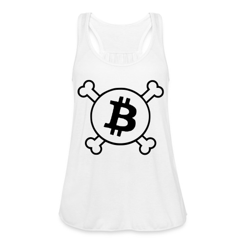 btc pirateflag jolly roger bitcoin pirate flag - Women's Flowy Tank Top by Bella