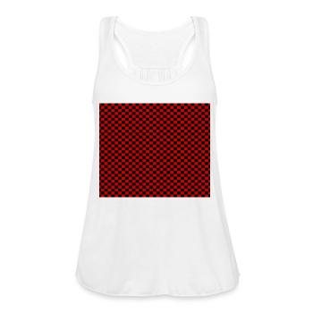 Checkered Red And Black - Women's Flowy Tank Top by Bella - white - Front - Julia (174cm)