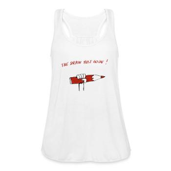 Inspire - Women's Flowy Tank Top by Bella - white - Front - Julia (174cm)