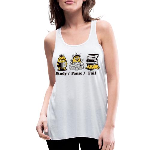 Funny Student Study Panic Fail Back To School - Women's Flowy Tank Top by Bella