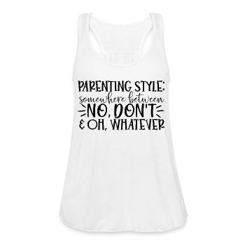 Parenting Style - Women's Flowy Tank Top by Bella - white - Front - Julia (174cm)