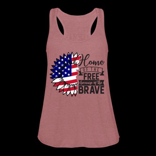 Home the free because of the brave - Women's Flowy Tank Top by Bella