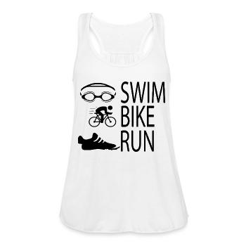 triathlon - Women's Flowy Tank Top by Bella - white - Front - Julia (174cm)