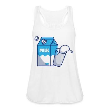 Milk Milk Box And Glass - Women's Flowy Tank Top by Bella - white - Front - Julia (174cm)