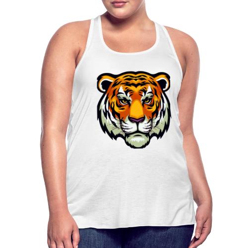 Tiger Fashion Feline Animal, Tiger Willing Success - Women's Flowy Tank Top by Bella
