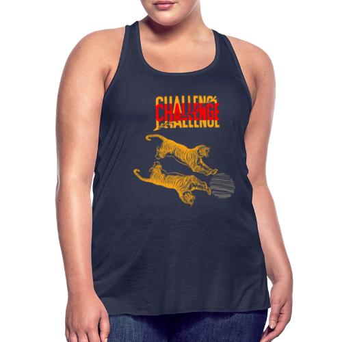 Double tiger fashion, jungle feline animals. - Women's Flowy Tank Top by Bella