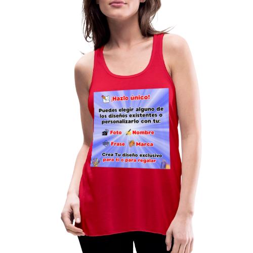Personalized Souvenirs with Photo, Phrase, Design - Women's Flowy Tank Top by Bella