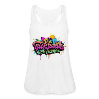 Nick Fuentes! Nick Fuentes! - Women's Flowy Tank Top by Bella - white - Front - Julia (174cm)