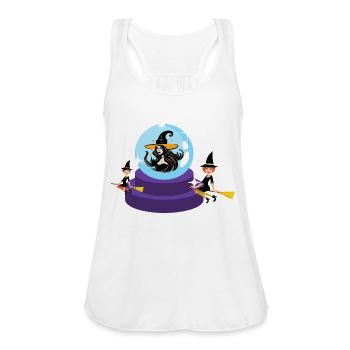 witch - Women's Flowy Tank Top by Bella - white - Front - Julia (174cm)