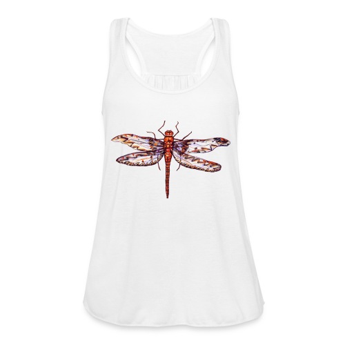 Dragonfly red - Women's Flowy Tank Top by Bella