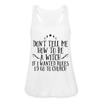 witch - Women's Flowy Tank Top by Bella - white - Front - Julia (174cm)
