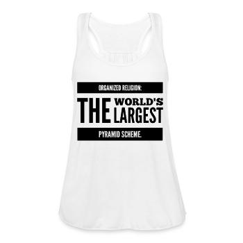 Organised religion - Women's Flowy Tank Top by Bella - white - Front - Julia (174cm)