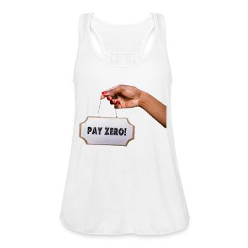 Pay Zero - Women's Flowy Tank Top by Bella - white - Front - Julia (174cm)