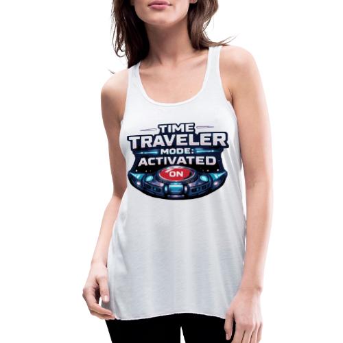 Time Traveler Mode – Futuristic Neon Sci-Fi Tee - Women's Flowy Tank Top by Bella