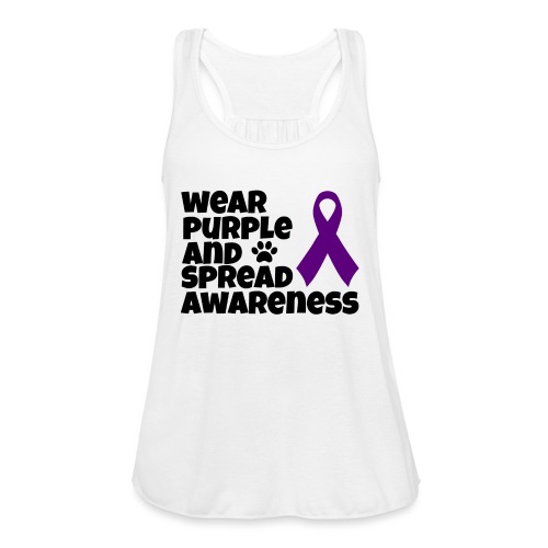 Wear Purple And Spread Awareness - Women's Flowy Tank Top by Bella