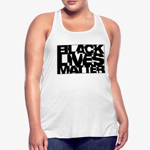 Black Live Matter Chaotic Typography - Women's Flowy Tank Top by Bella