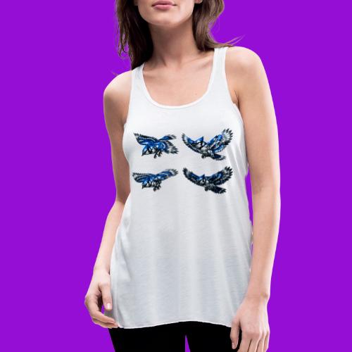 Silver Blue Jay Flight Stages - Women's Flowy Tank Top by Bella