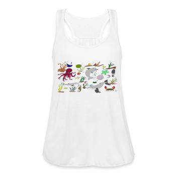 I must go down to the seas - Women's Flowy Tank Top by Bella - white - Front - Julia (174cm)