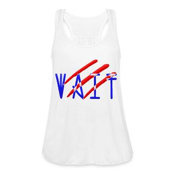 wait - Women's Flowy Tank Top by Bella - white - Front - Julia (174cm)