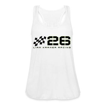 LKR Checkered Flag - Women's Flowy Tank Top by Bella - white - Front - Julia (174cm)