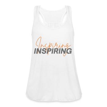 inspiring - Women's Flowy Tank Top by Bella - white - Front - Julia (174cm)
