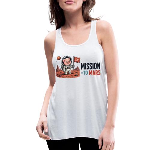 Mission To Mars Space Pig - Women's Flowy Tank Top by Bella