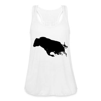 Bull Toro Bull Fighting - Women's Flowy Tank Top by Bella - white - Front - Julia (174cm)