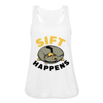 Panning for gold - Women's Flowy Tank Top by Bella - white - Front - Julia (174cm)