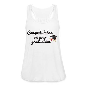 congratulation on your graduation - Women's Flowy Tank Top by Bella - white - Front - Julia (174cm)