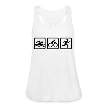 Triathlon - Women's Flowy Tank Top by Bella - white - Front - Julia (174cm)