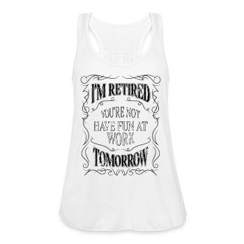 Retirement gift idea for Congratulations Quote - Women's Flowy Tank Top by Bella - white - Front - Julia (174cm)