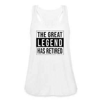 Retirement gift idea for Congratulations LEGEND - Women's Flowy Tank Top by Bella - white - Front - Julia (174cm)
