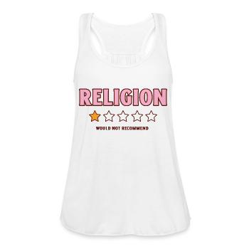 Anti-religion - Women's Flowy Tank Top by Bella - white - Front - Julia (174cm)