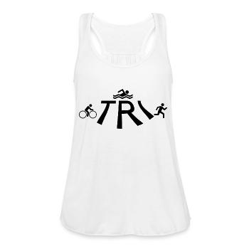 triathlon - Women's Flowy Tank Top by Bella - white - Front - Julia (174cm)