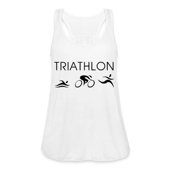 Triathlon - Women's Flowy Tank Top by Bella - white - Front - Julia (174cm)
