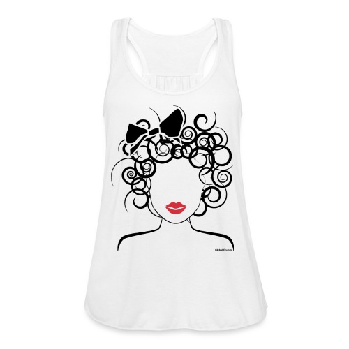 Global Couture logo Curly Girl - Women's Flowy Tank Top by Bella