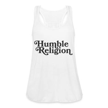 Humble Religion - Women's Flowy Tank Top by Bella - white - Front - Julia (174cm)