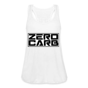 Zero Carb - Women's Flowy Tank Top by Bella - white - Front - Julia (174cm)