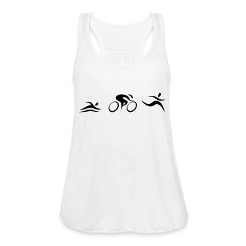 Triathlon - Women's Flowy Tank Top by Bella - white - Front - Julia (174cm)