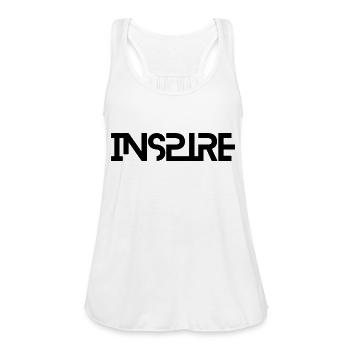 INSPIRE - Women's Flowy Tank Top by Bella - white - Front - Julia (174cm)