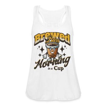 Brewed - Women's Flowy Tank Top by Bella - white - Front - Julia (174cm)