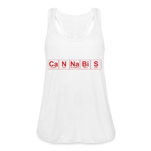 Periodic Cannabis Red/White - Women's Flowy Tank Top by Bella