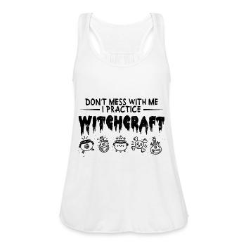 witch - Women's Flowy Tank Top by Bella - white - Front - Julia (174cm)