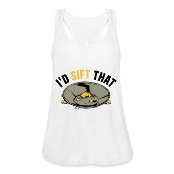 Panning for gold - Women's Flowy Tank Top by Bella - white - Front - Julia (174cm)