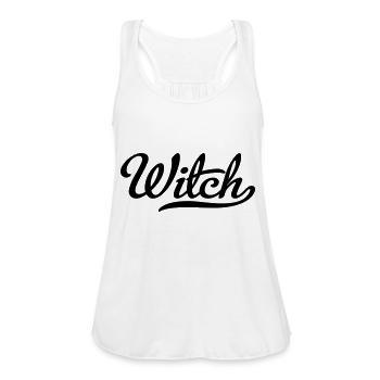 witch - Women's Flowy Tank Top by Bella - white - Front - Julia (174cm)