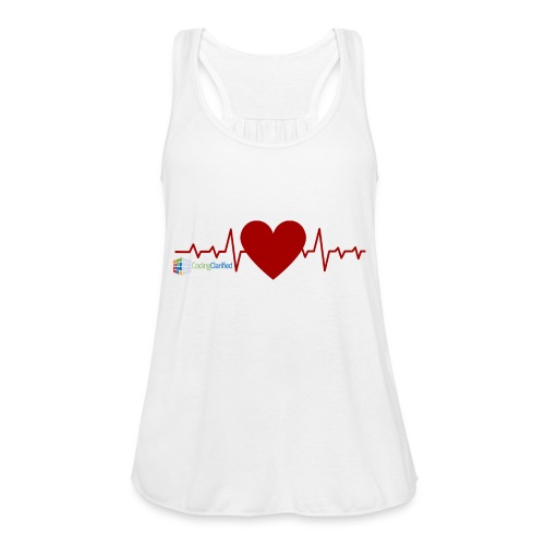 Heart with Heartbeat, Loving Medical Coding - Women's Flowy Tank Top by Bella