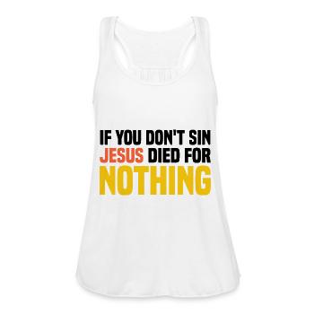 Anti Religion - Women's Flowy Tank Top by Bella - white - Front - Julia (174cm)